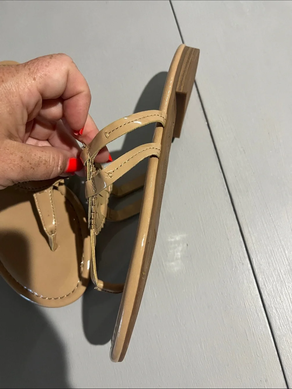Circus by Sam Edelman Beige Cutout Medallion Thong Sandals - Picture 7 of 14